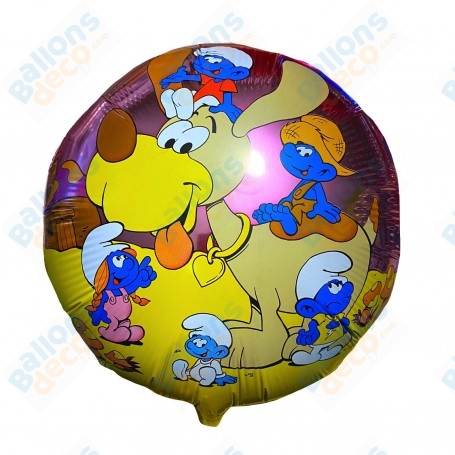 Ballon Les Schtroumpf Vintage Rond