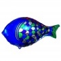 Ballon Poisson Bleu Dessin Vintage CTI, Décoration ballon Anniversaire, Aquatique, Mer.