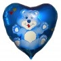 Ballon Ourson Bleu Coeur Vintage