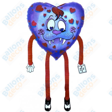 Ballon Monstre Lovers Violet Marcheur Vintage