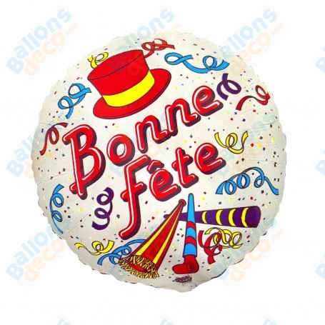 Ballon Bonne Fête Chapeau Vintage