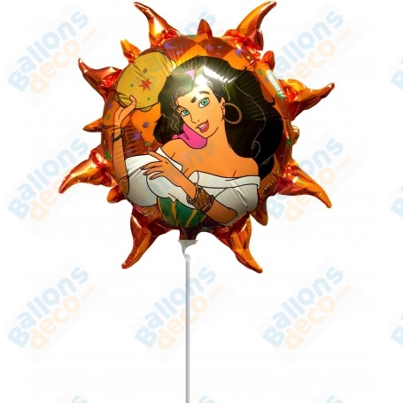 Ballon Esmeralda Soleil Sur Tige Disney, Décorations ballons pour anniversaire.