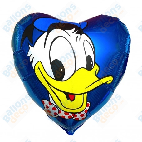 Ballon Donald Coeur Bleu Vintage Disney, Décorations ballons pour anniversaire.