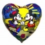 Ballon Coeur Mickey et Minnie Dessin Vintage Disney