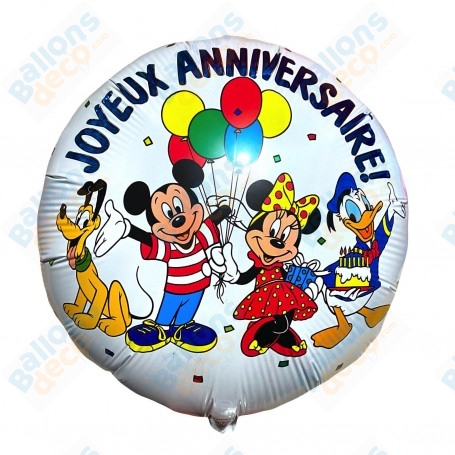 Ballon Mickey et ses Amis Joyeux Anniversaire Vintage Disney, Décorations ballons pour anniversaire.