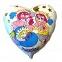 Ballon Popples Coeur Blanc Vintage