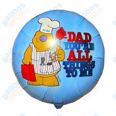 Ballon Ourson Papa tu es tout pour moi