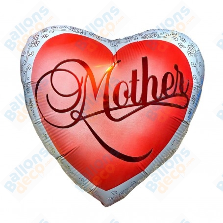Ballon Mother Maman Coeur Rouge fête des mères