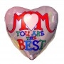 Ballon Mom You Are The Best Coeur Rose Fête des Mères