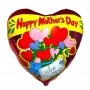 Ballon Happy Mother's Day Bouquet Coeurs