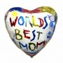Ballon Worlds Best Mom Coeur Dessin