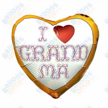 Ballon I Love Grand Ma Coeur