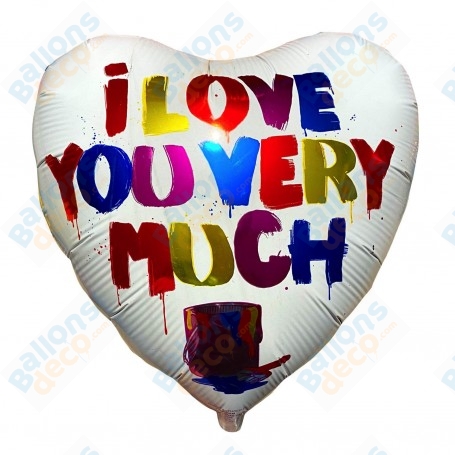Ballon I Love You Very Much Peinture