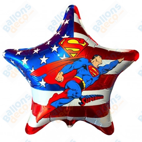 Ballon Superman Étoile USA Vintage