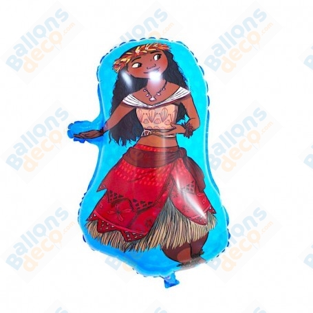 Ballon Vaiana Disney Moana forme, Décorations ballons pour anniversaire.