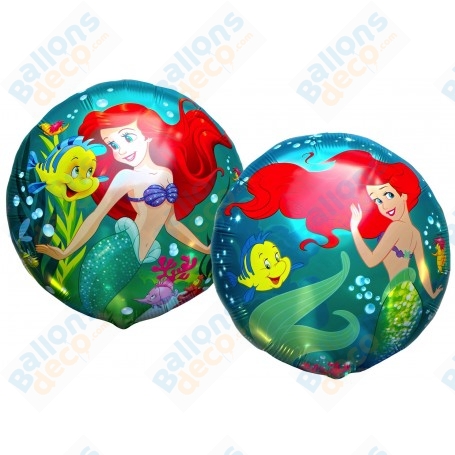 Ballon Ariel La Petite Sirène Deux Faces Différents Disney, Décorations ballons pour anniversaire.