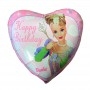 Ballon Barbie Princesse Happy Birthday Coeur Rose