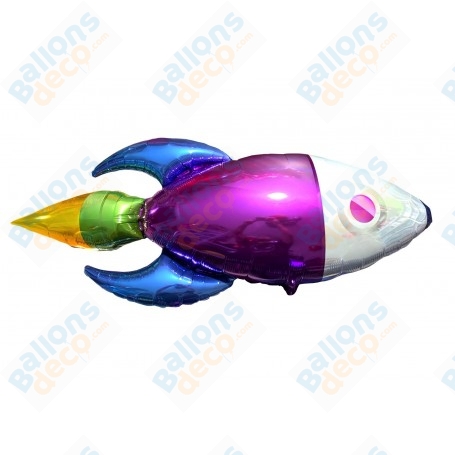 Ballon Fusée Violette Géante