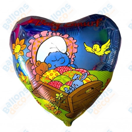 Ballon Baby Schtroumpf Naissance Vintage