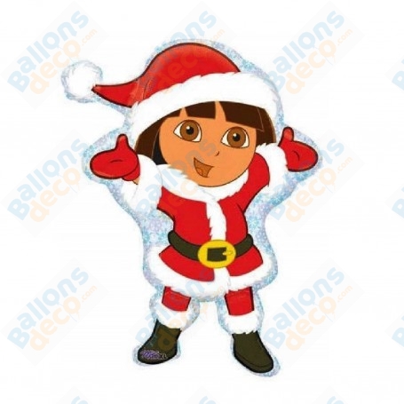 Ballon Dora L'exploratrice Noël, Décorations ballons pour anniversaire ou pour Noël.