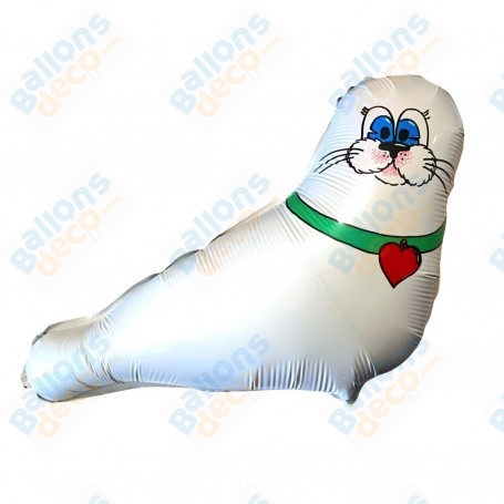 Ballon Phoque Blanc Vintage, décoration ballon animaux de la banquise, anniversaire enfant.