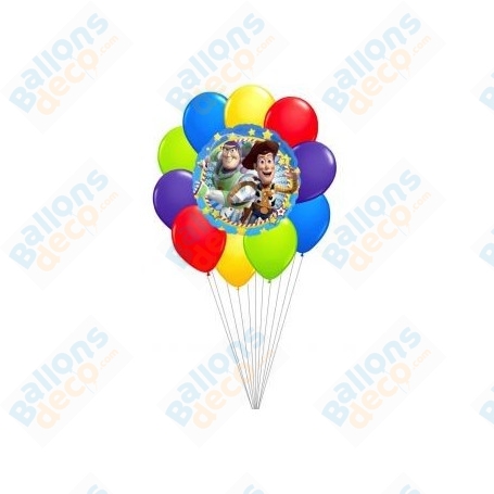 Ballons Toy Story Woody et Buzz Disney, décorations avec des ballons d'anniversaire Pixar.