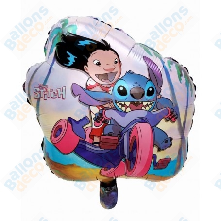 Ballon Lilo et Stitch Vélo Disney, Décorations ballons pour anniversaire.