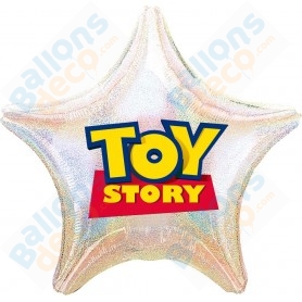 Ballon Logo Toy Story Étoile 1 face Disney, décorations ballons anniversaire Disney.