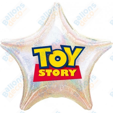 Ballon Logo Toy Story Étoile 1 face Disney, décorations ballons anniversaire Disney.