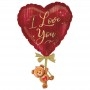 Ballon Coeur I Love You Ourson Jump Saint Valentin