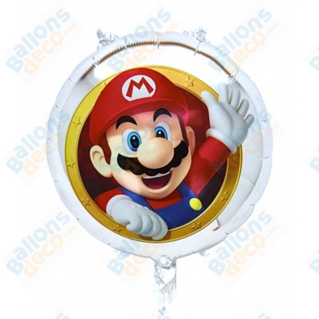 Ballon Super Mario Bros Argent