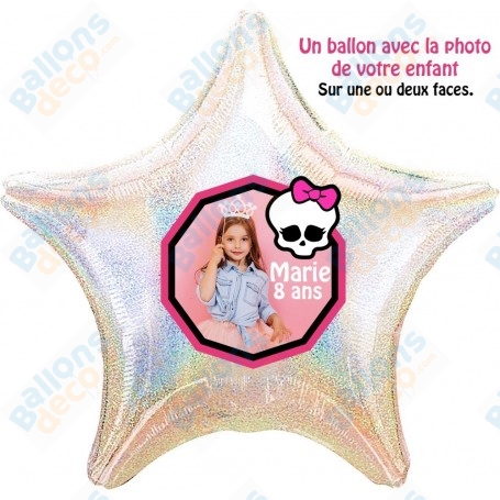 Ballon Monster High Avec Photo Personnalisable Anniversaire 1 face