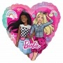 Ballon Barbie Coeur Fashion Rose anniversaire