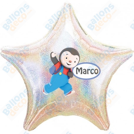 Ballon T'choupi Personnalisable avec Prénom Anniversaire 1 face