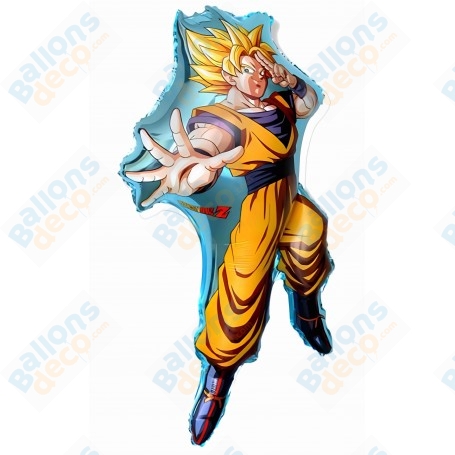 Ballon Dragon Ball Z Super Saiyan Flexmetal, Décorations ballons pour anniversaire Manga.