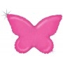 Ballon Papillon Rose Holographique