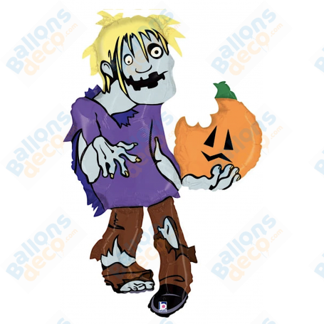 Ballon Zombie Avec Citrouille Décoration Halloween