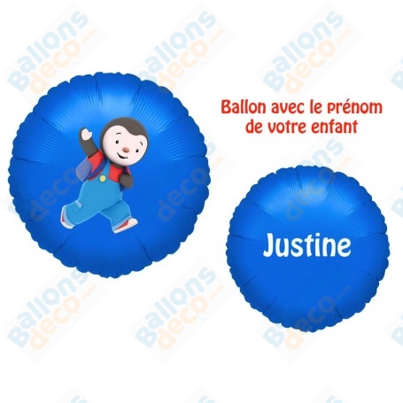 Ballon T'choupi avec Prénom d'Enfant Anniversaire