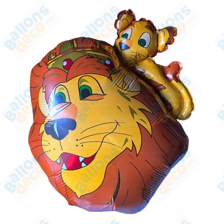 Ballon Roi Lion Flexmetal Vintage, Décorations ballons pour anniversaire.