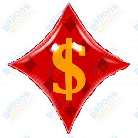 Ballon Carreau Casino Poker Dollars