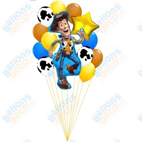 Ballons Woody Toy Story 4 en Grappe Pixar, décorations ballon Anniversaire avec des personnages Disney.