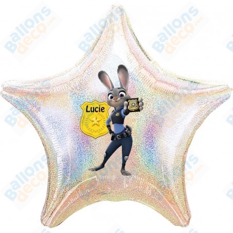 Ballon Judy Zootopie Disney Personnalisable Anniversaire 1 Face, Décorations ballons pour anniversaire.