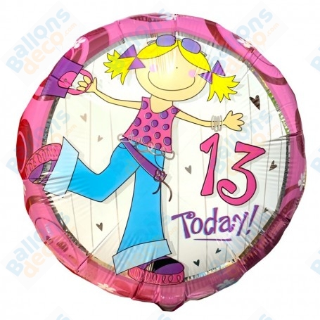 Ballon 13 ans de Fille Anniversaire