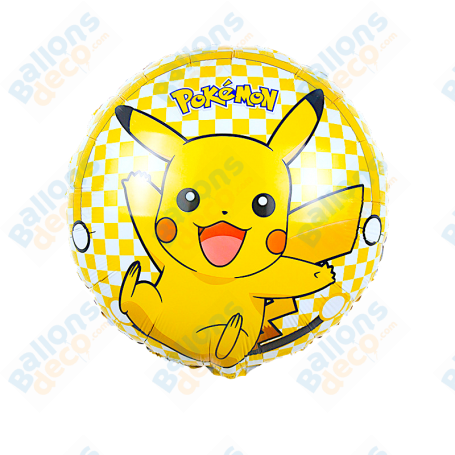 Ballon Pikachu Rond Deux Faces