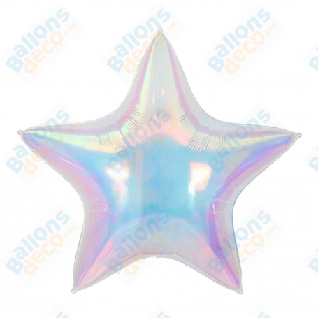 Ballon Étoile Transparente Holographique