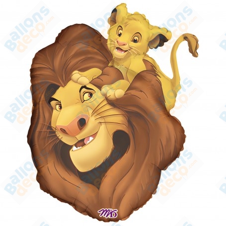Ballon Simba et Mufasa Du Roi Lion Disney Anagram, Décorations ballons pour anniversaire, animaux de la savane, safari Disney.