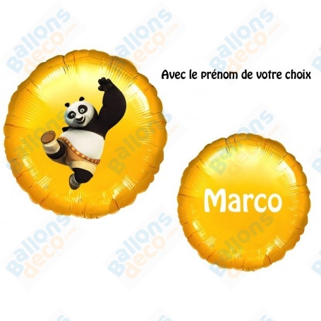 Ballon Kung Fu Panda Avec Prénom Anniversaire