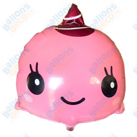 Ballon Narval Rose Mini, décorations ballons animaux aquatique, anniversaire.