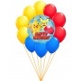 Ballons Pokémon Happy Birthday Pikachu Pichu en Grappe