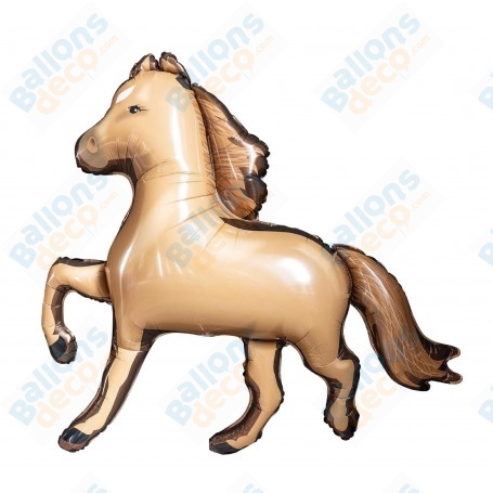 Ballon Cheval Marron au Galop , Décoration ballons Anniversaire, Salon équestre.